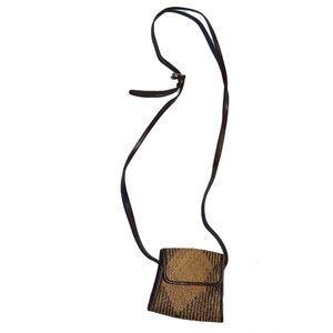 Woven Rattan Crossbody Purse